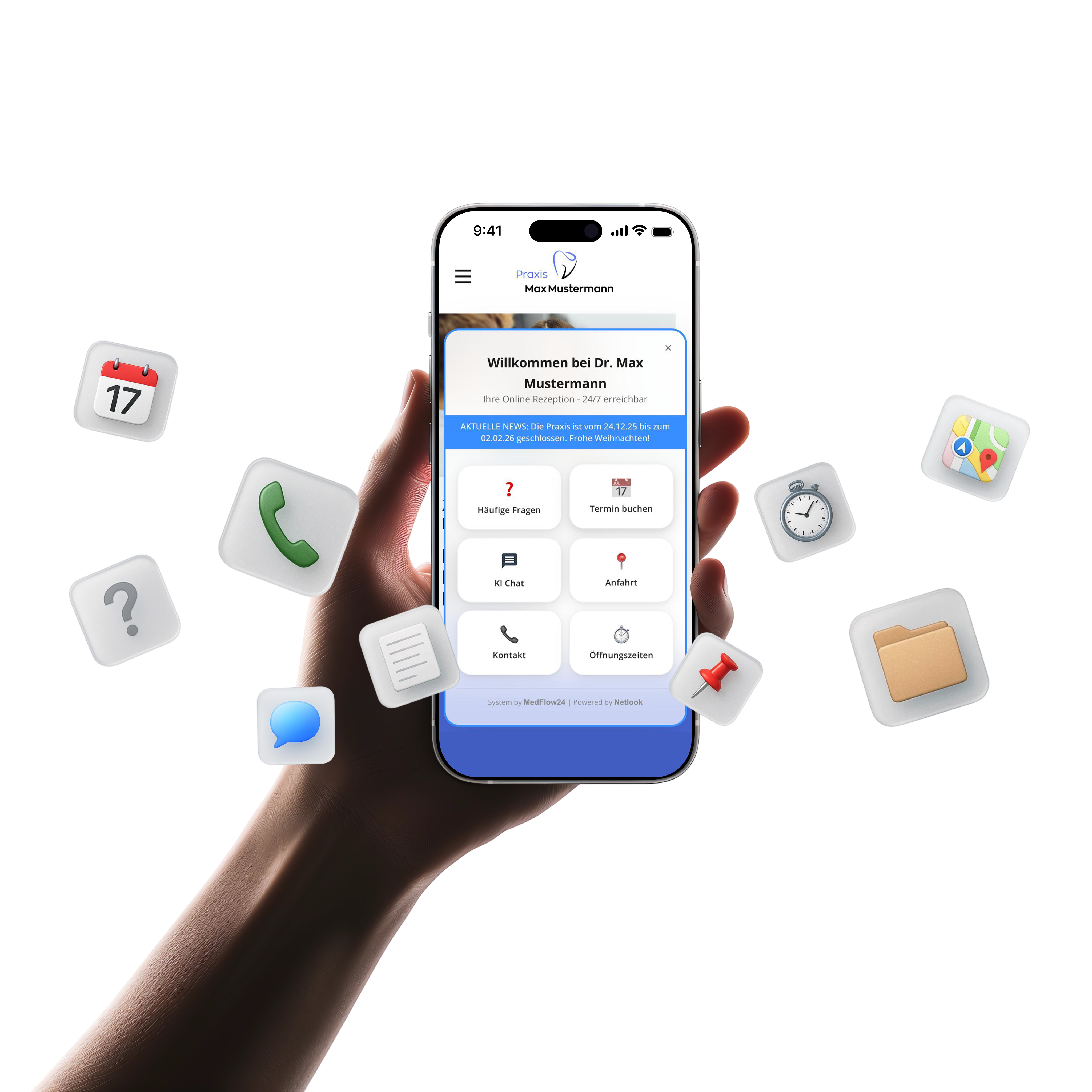 Online Rezeption Mockup